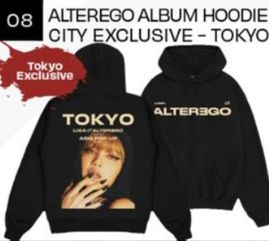 BLACKPINK LiSA グッズ パーカー L ポップアップ フーディー