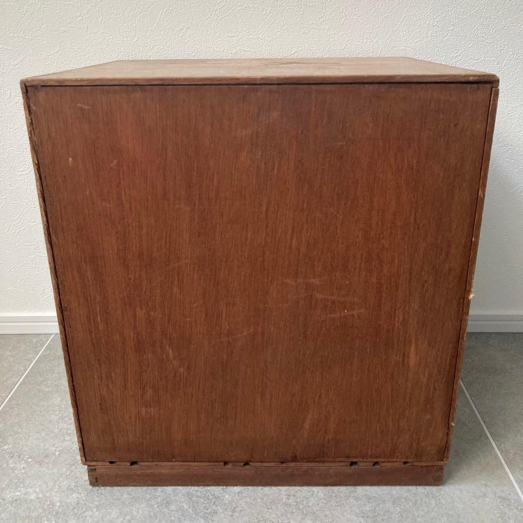 古家具 古道具 引き出し 前面ガラス 収納家具 ヴィンテージ家具