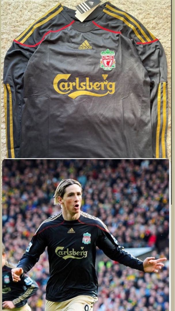 ［正規・新品タグ付き・希少］リヴァプール　0910アウェイユニフォーム　長袖　M