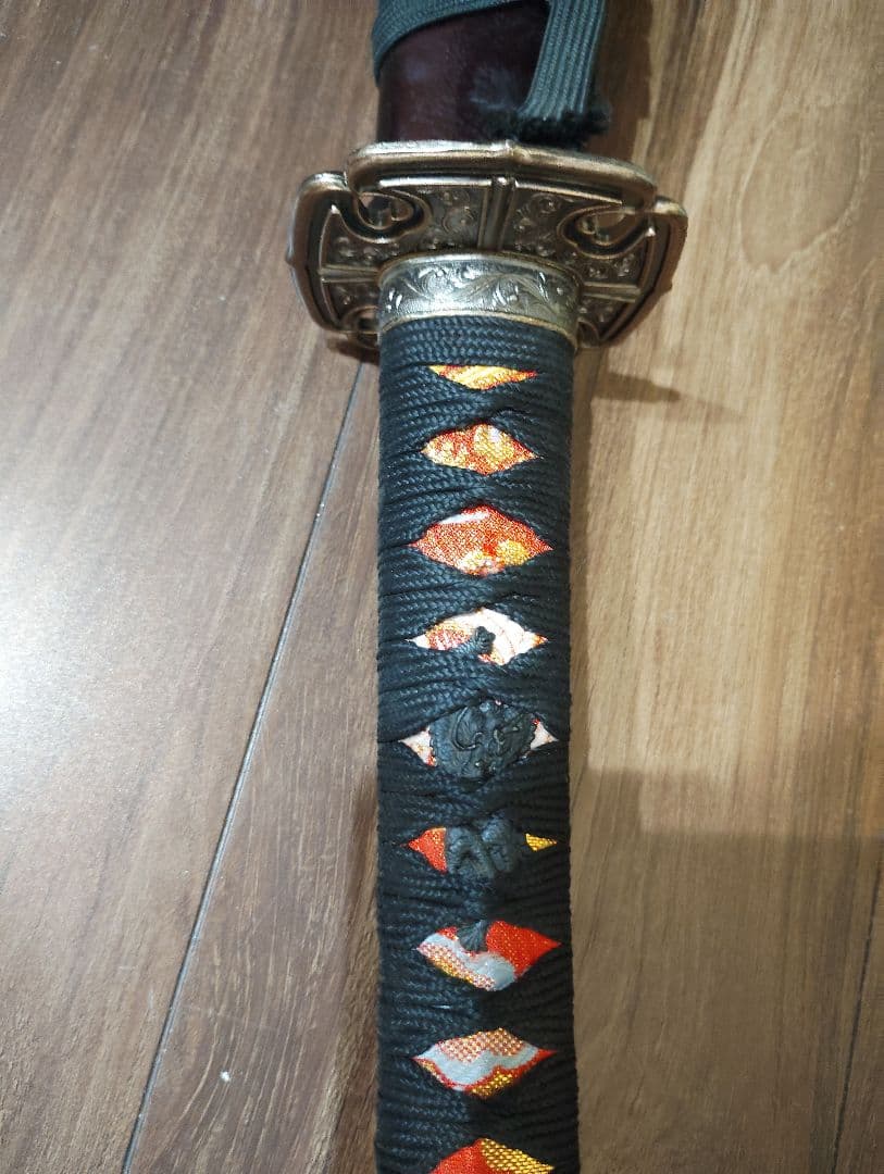 模造刀　装飾的な柄の日本刀　白鞘　　3本セット