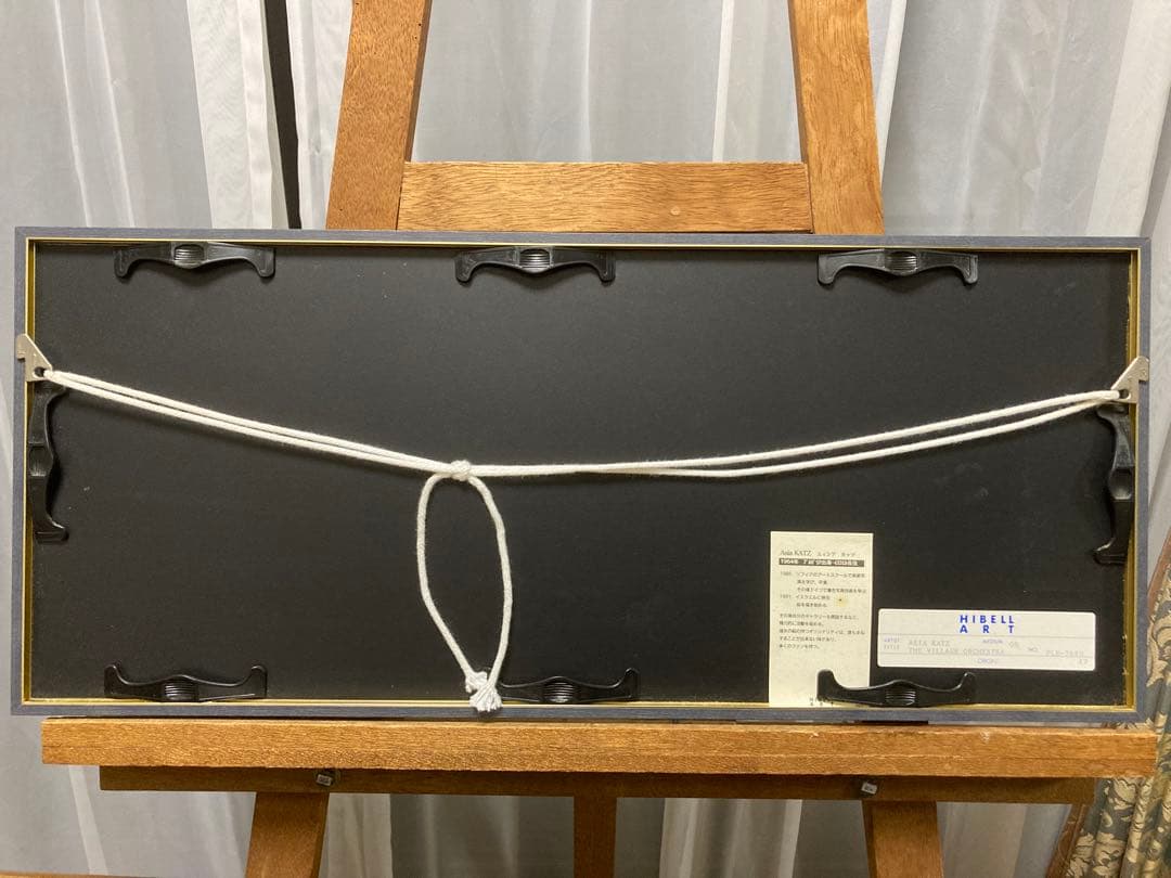 版画　シルクスクリーン　村のオーケストラ　<アジア・カッツ> 額装