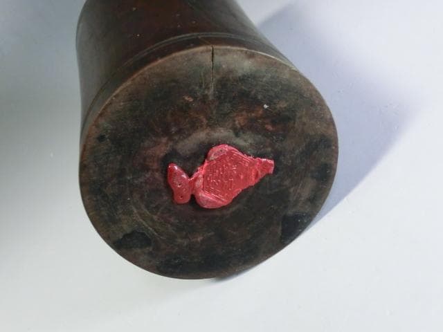 筆立■古い竹制筆筒 中国古玩 崟定京2 古竹 書道道具 時代物 骨董品 上物■