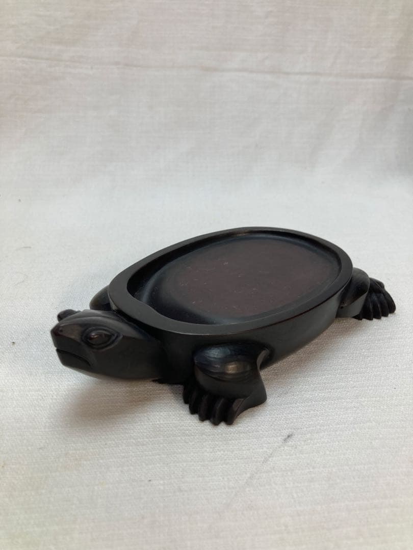 紅渓石硯　亀寿硯　二代相馬羊堂　亀デザインの硯　宮崎県延岡市