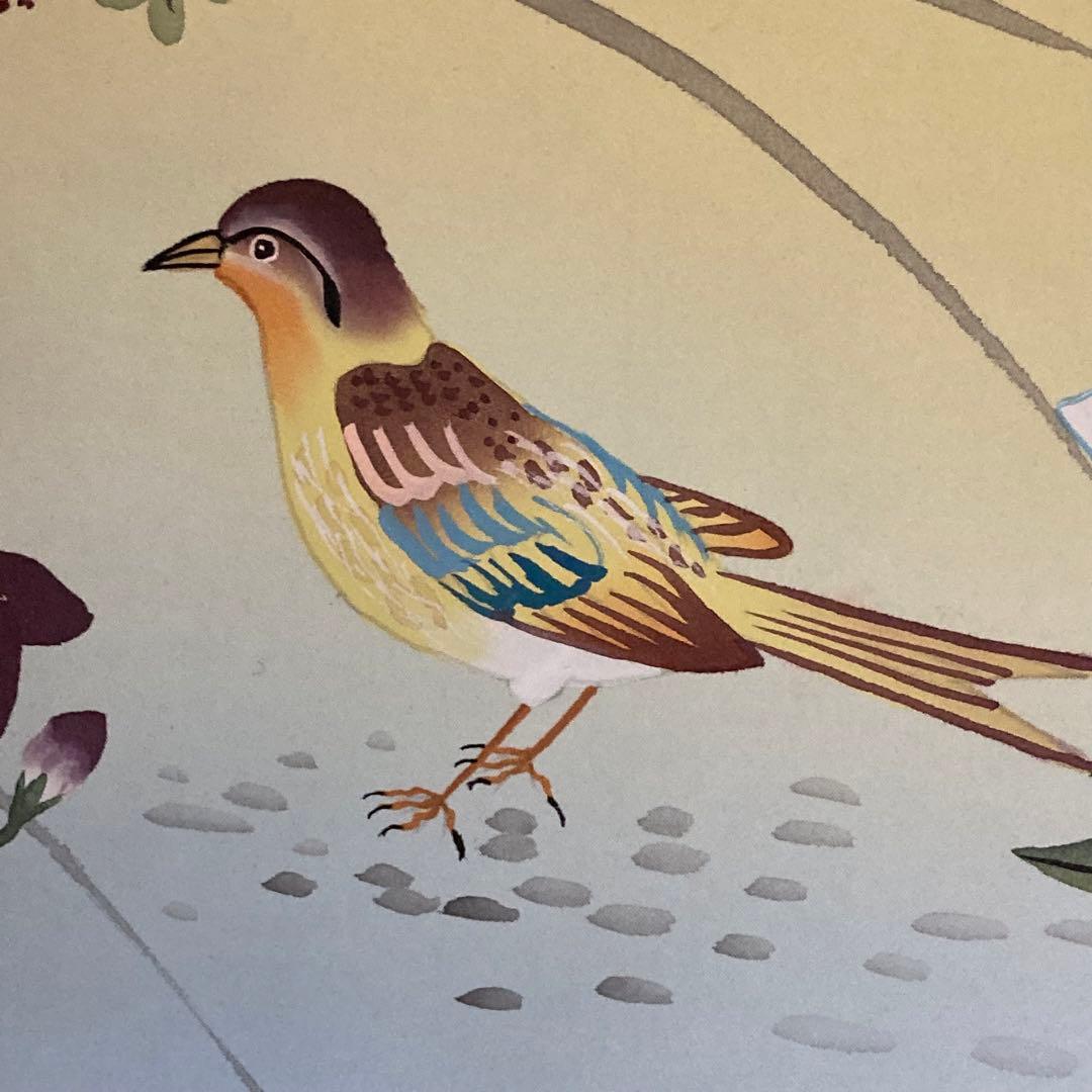 掛け軸　4本セット　四季花之図　慶胤　絹本　尺八　花鳥　春夏秋冬