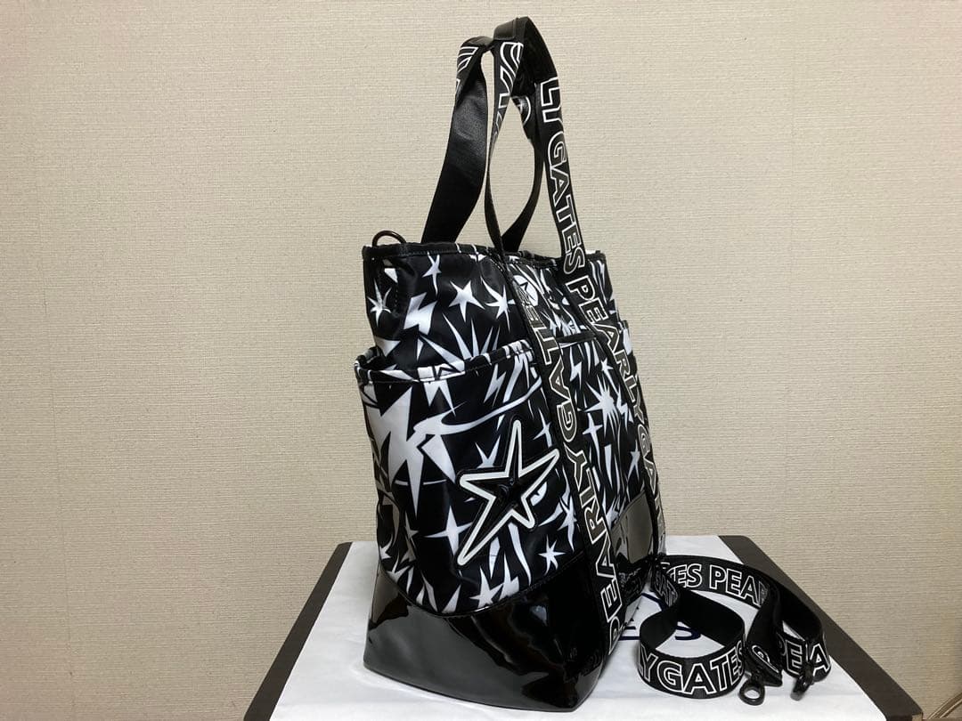 パーリーゲイツ　ロッカーバッグ　2025年　ギザ星柄シリーズ　ブラック　美品