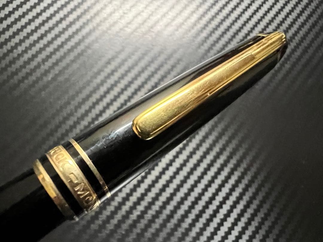 美品 フランス仕様 モンブラン 144 万年筆 ブラック 中白 B 18K