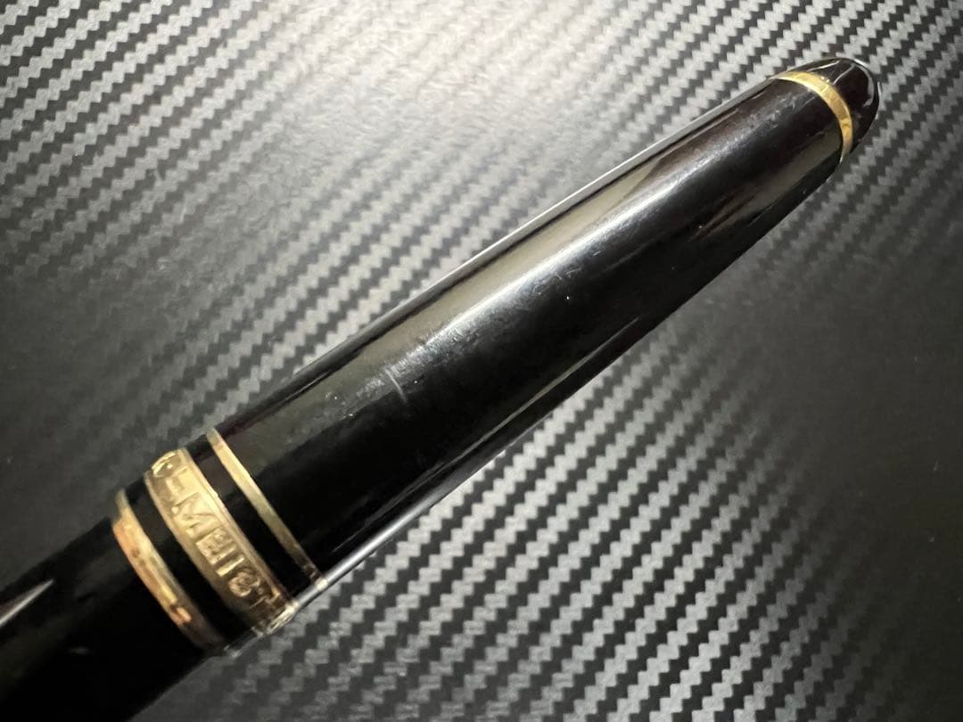 美品 フランス仕様 モンブラン 144 万年筆 ブラック 中白 B 18K