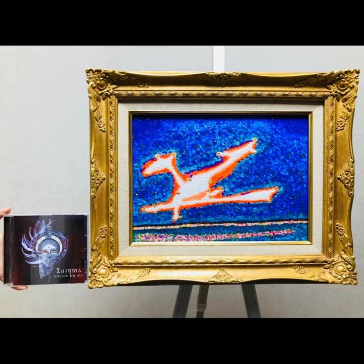 「夜空のファルコン」原画 本物 一点物 額付き 絵画 masa