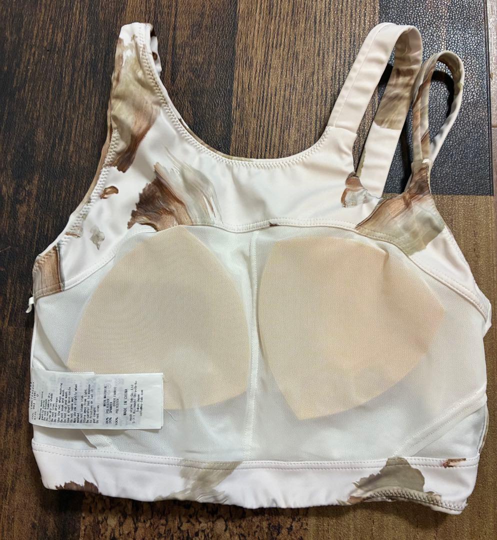 【新品同】emmi yoga　ヨガウェア　マーブルアート柄　アイボリー　水陸両用