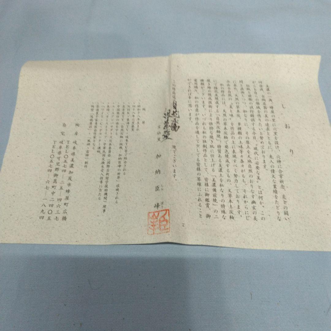 茶道具 　加納臣峰　数茶碗 10客　自然灰釉　共箱　宝仙窯