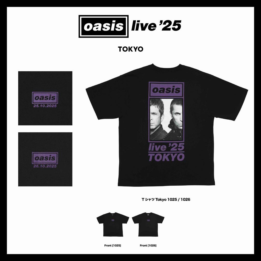 oasis live '25 TOKYO Tシャツ （10.26日付入り）L