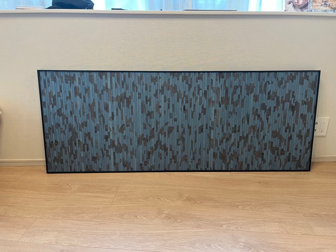 アートパネル 青茶迷彩模様