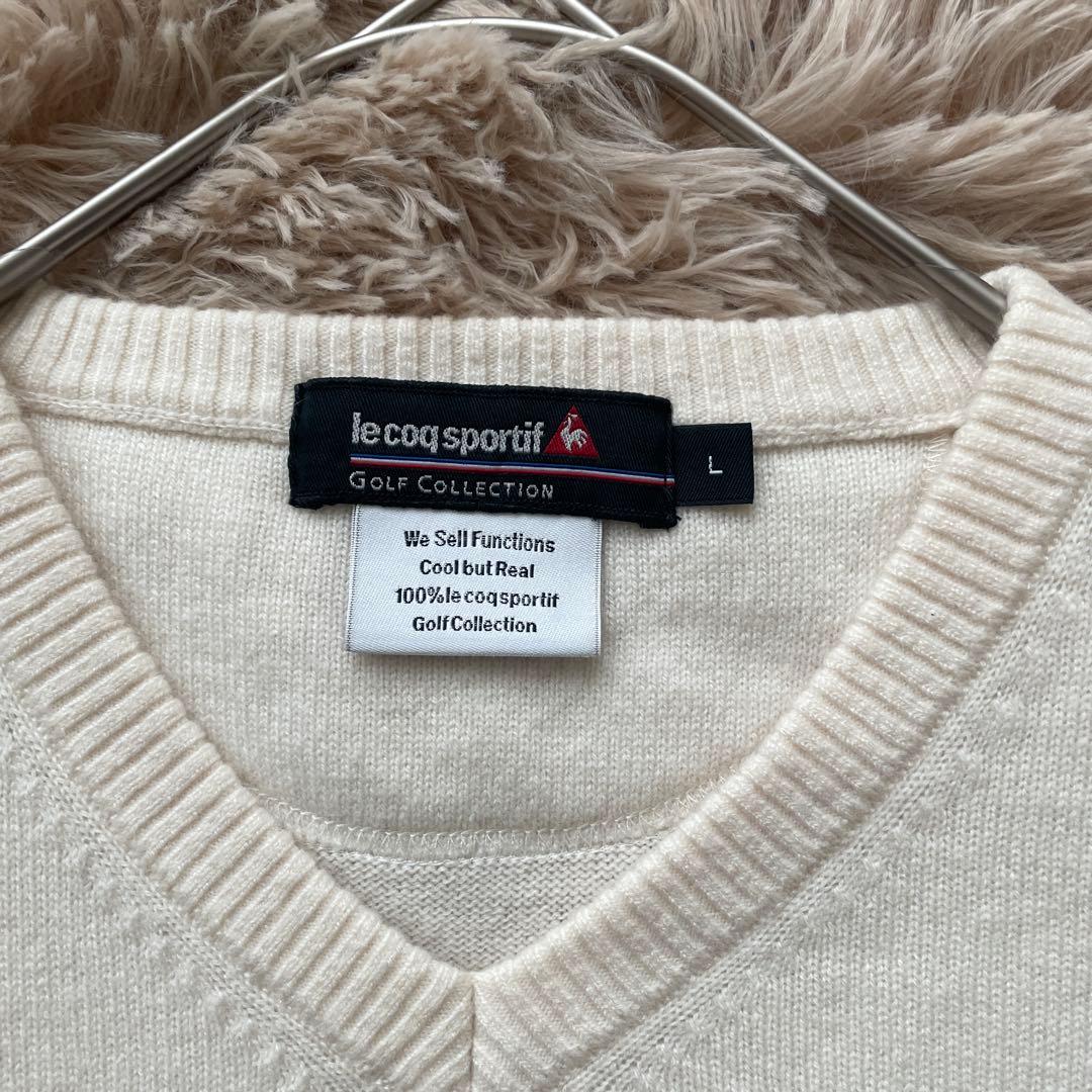 le coq sportif カシミヤ100% 刺繍　長袖　ニット　セーター