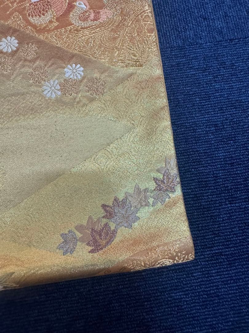 2671袋帯 古代彫金紋 西陣織 金糸　高級上質上品　約440cm 未使用