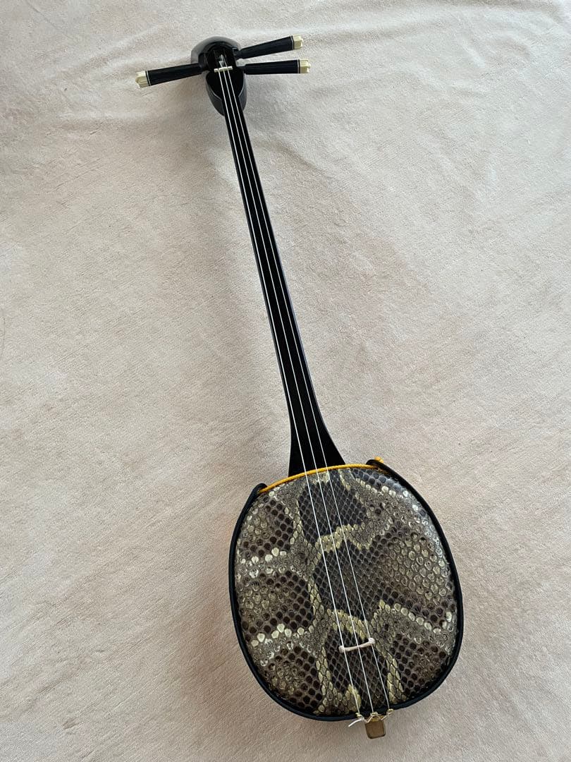 新品未使用　三線　ケース付き　付属品　三線本