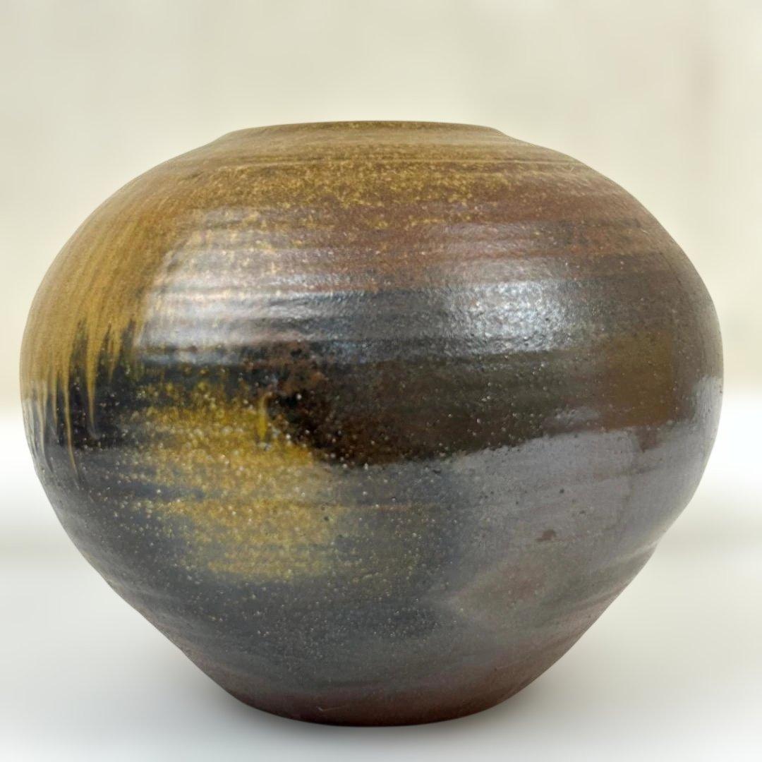 備前焼　末石高仙　代表作『春宵』　大壺　共箱入り