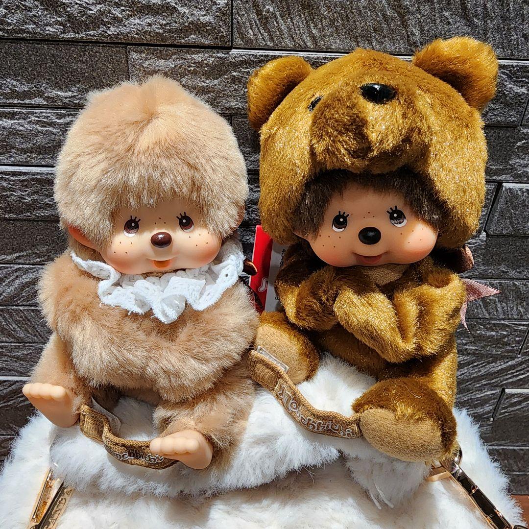 モンチッチバッグチャームキーチェーングローブホルダースウィートブラウン2点セット