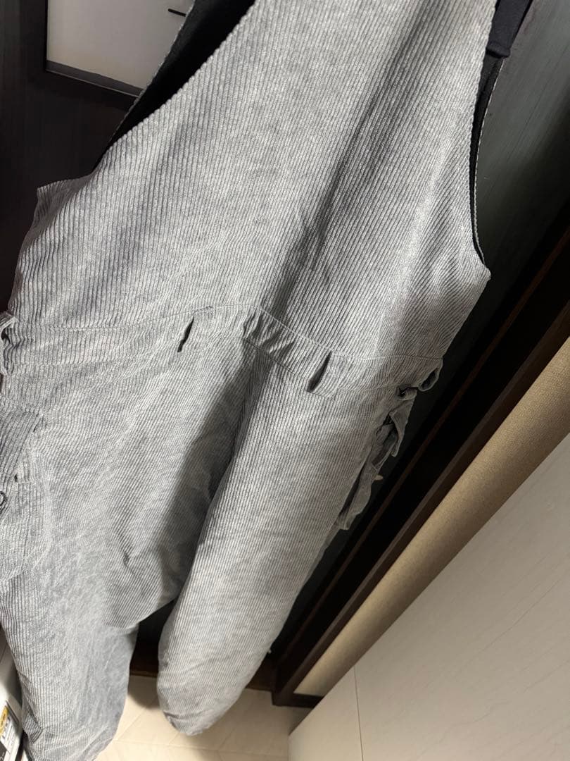 MAHF コーデュロイ アングラーズワイドビブパンツ