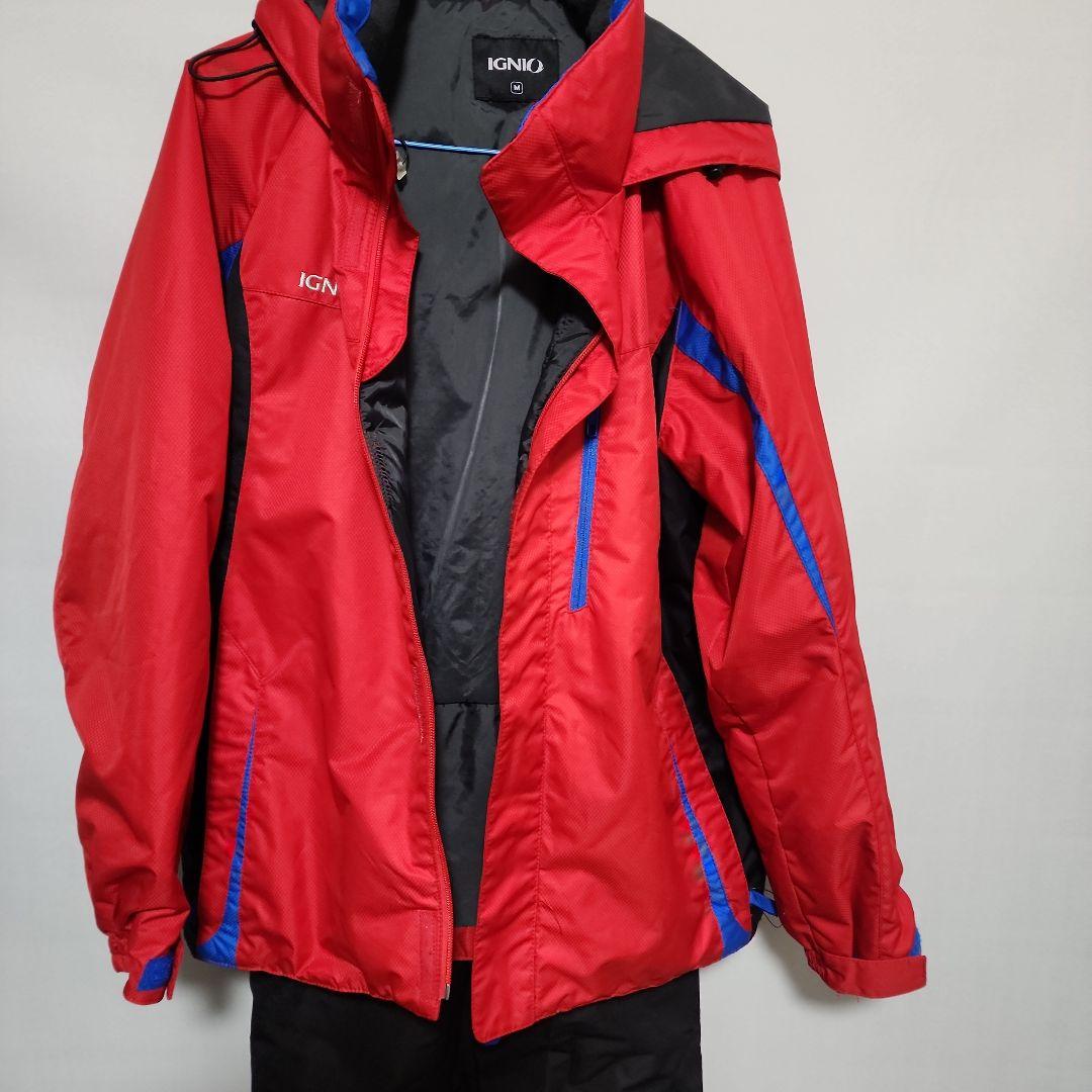 IGNIO スキーウェアセット Mサイズ レッド/ブラック