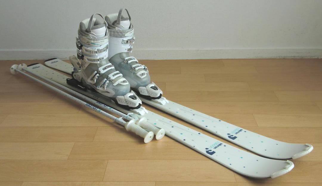 ■■送料無料■サロモン■女性用スキーセット■板151靴24-24.5■メンテ付■