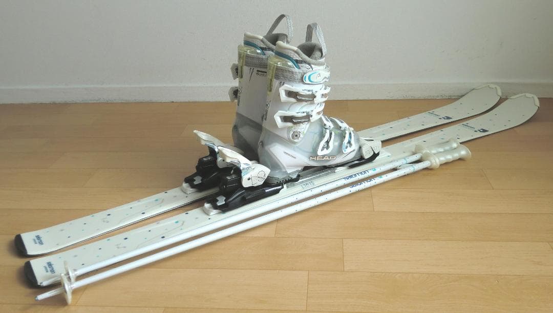 ■■送料無料■サロモン■女性用スキーセット■板151靴24-24.5■メンテ付■