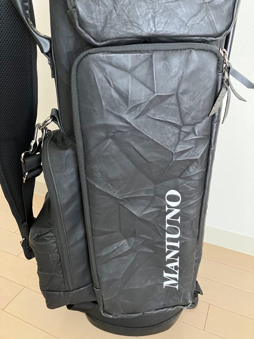 ★希少★☆MANIUNO マニウノ☆ 軽量レザー スタンド式キャディバッグ