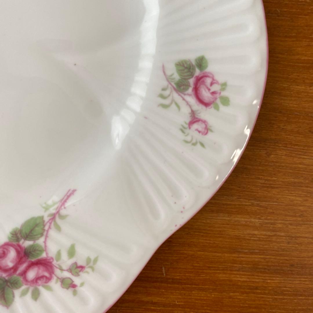 シェリー　ブライダルローズ　ピンクローズの可愛いティーセット　大皿　シュガー