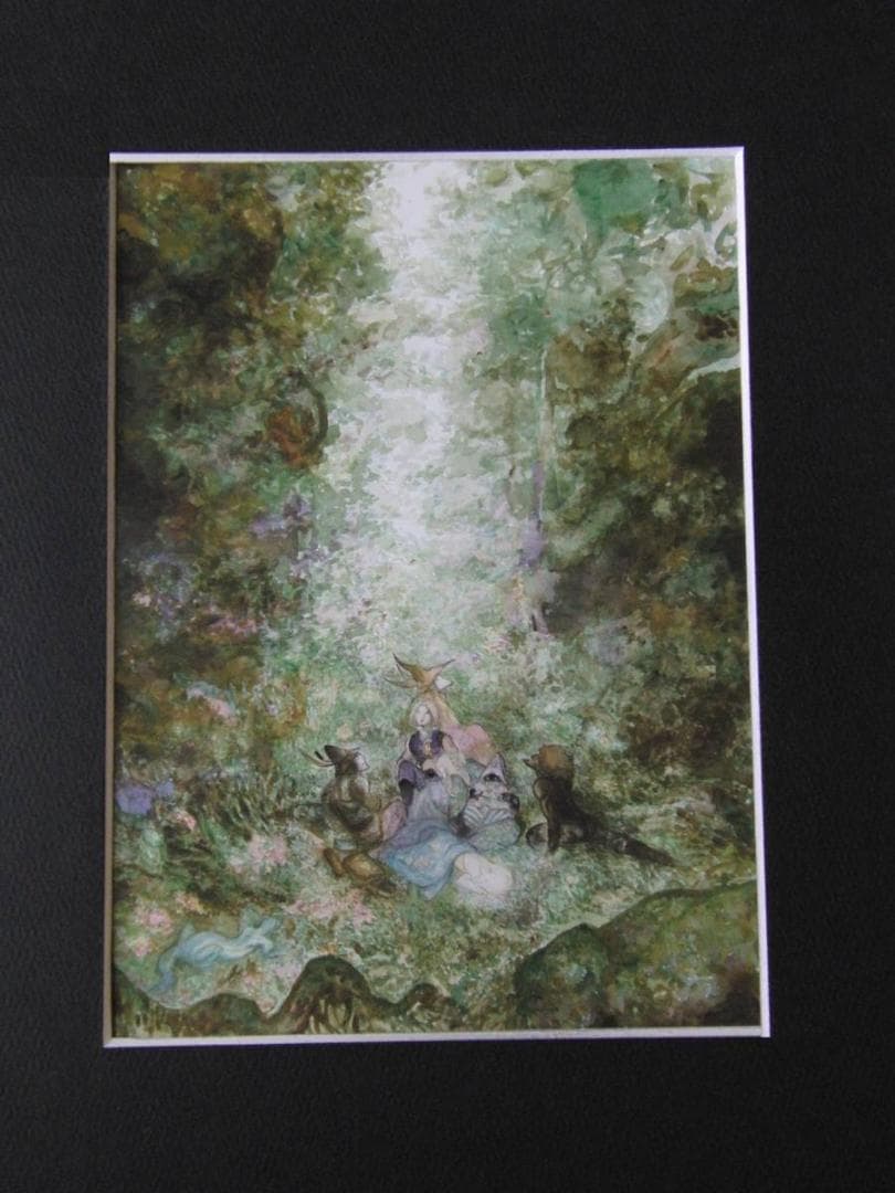 天野喜孝、【パーティー】、希少な額装用画集より、新品額装付、状態良好