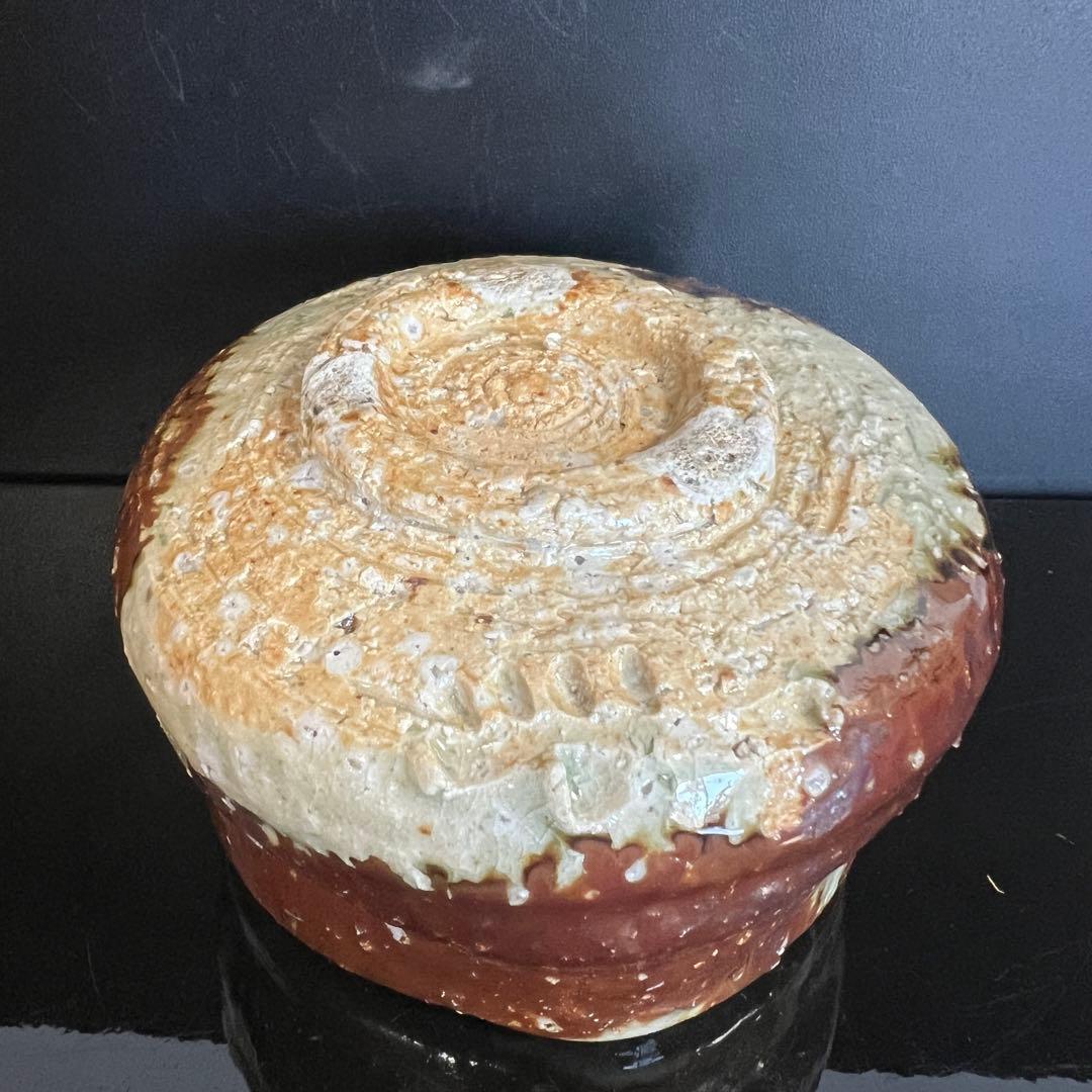 月形那比古　本物保証 鬼伊賀茶碗　茶道具　共箱　茶碗 茶道具 共布