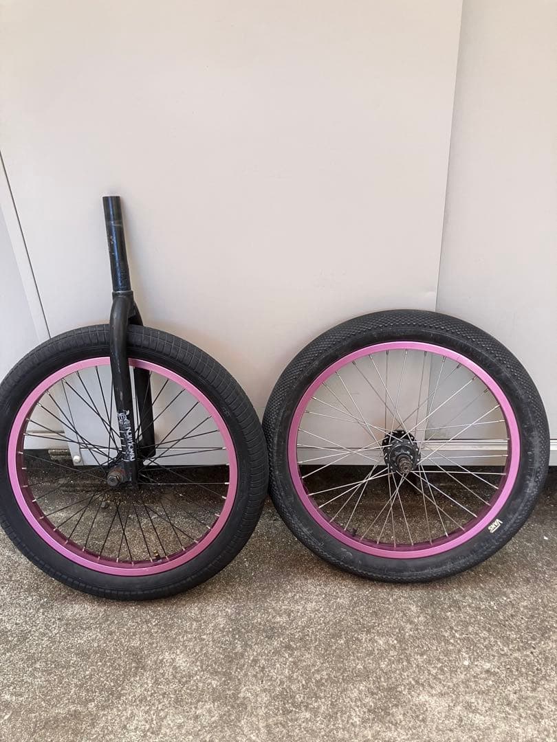 BMXホイールとフォークセット