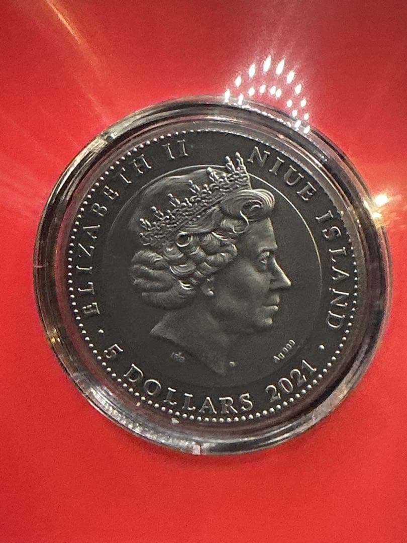 2021年ニウエ 武士道（Bushido）金メッキ付2オンス銀貨