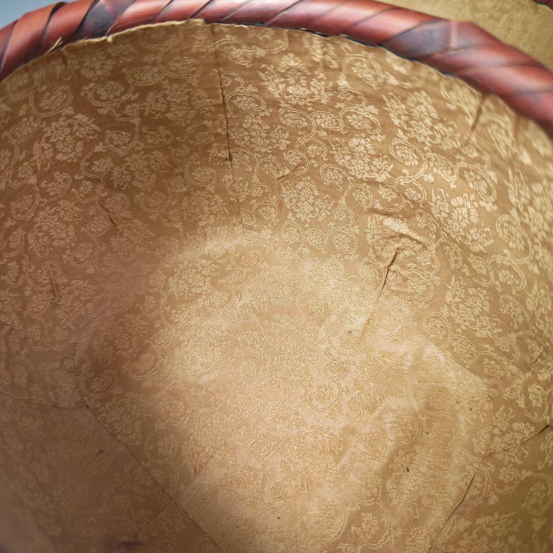 ウ312 茶籠『吉川日月作』『竹製　御所篭　共箱　茶道具』野点籠