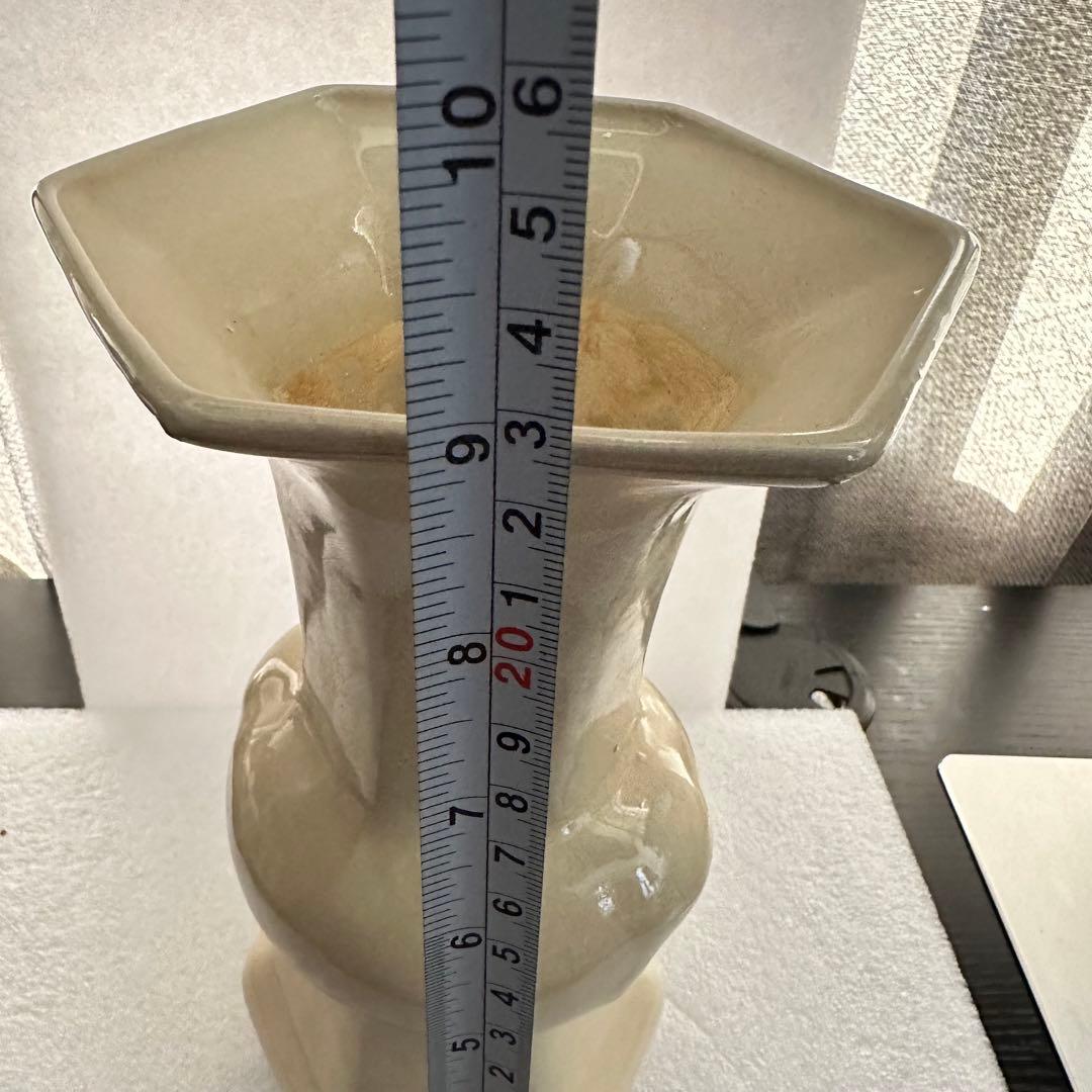 宋代 易定窯 青磁瓶　六角形花器　古陶磁　中国古美術