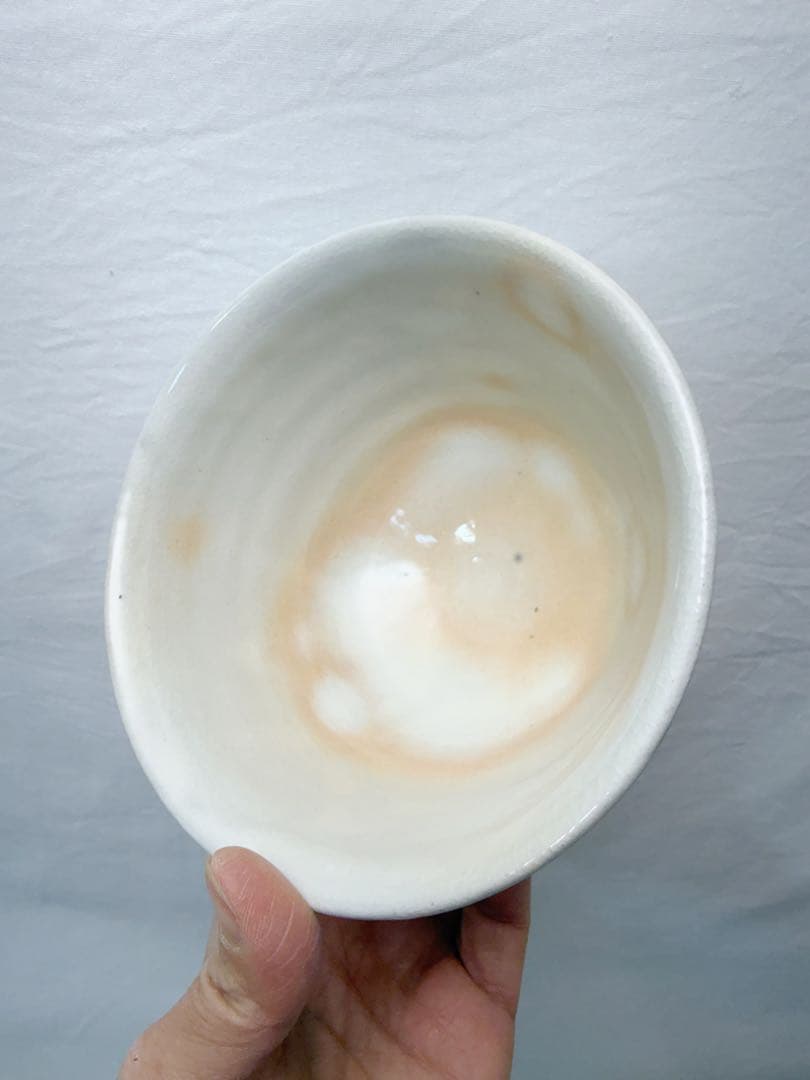 未使用 茶道具 清和窯 粉引 数茶碗 十客揃 陶印 茶事 茶会 共布 共箱