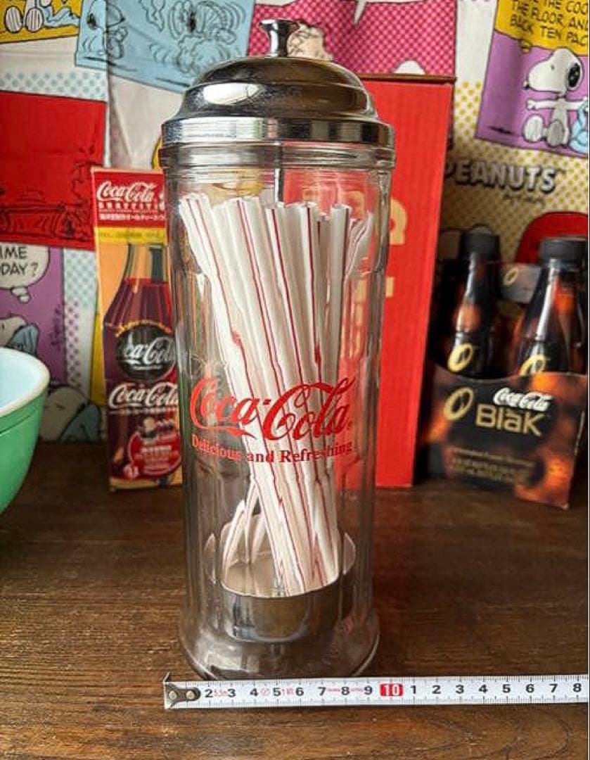 アメリカン雑貨 コカ・コーラ ストローディスペンサー1992年 箱付