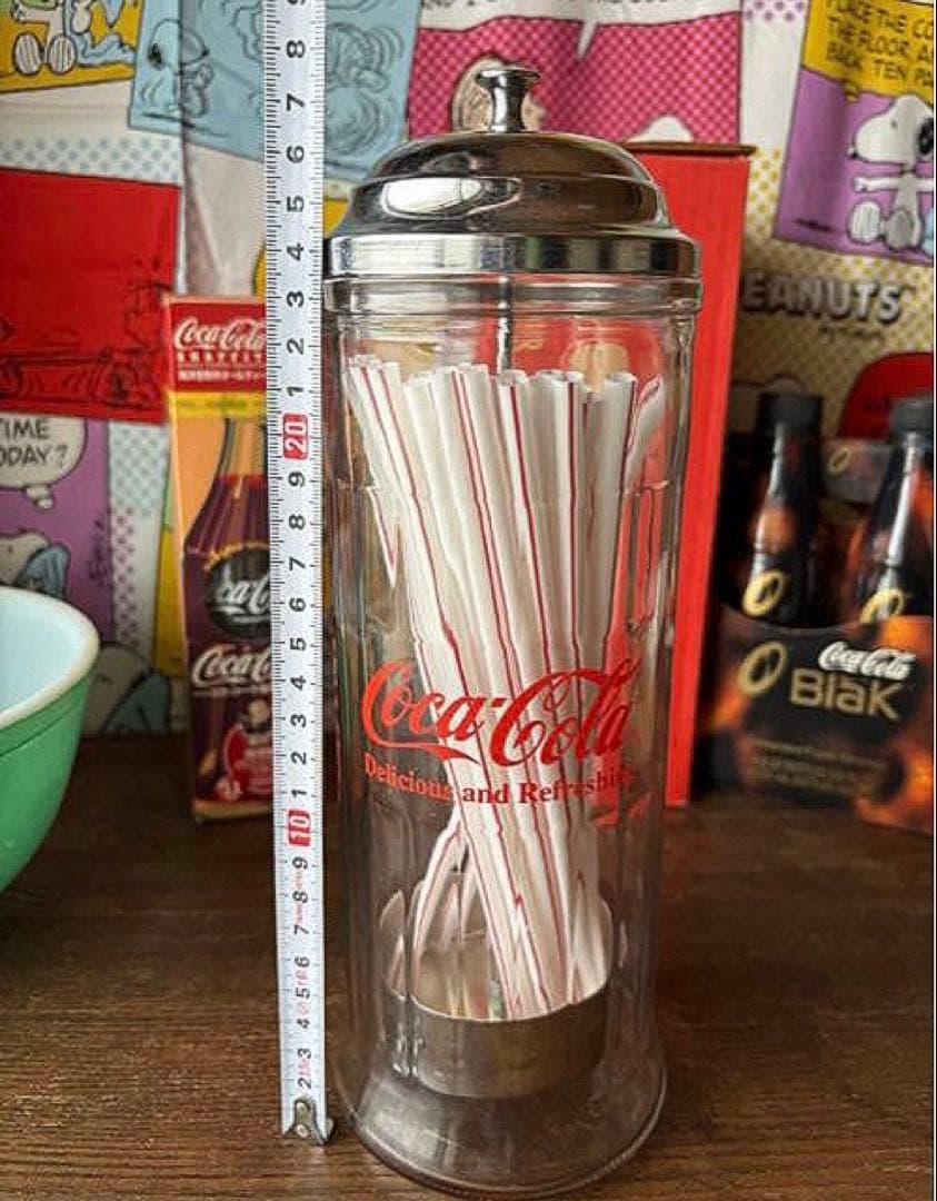 アメリカン雑貨 コカ・コーラ ストローディスペンサー1992年 箱付