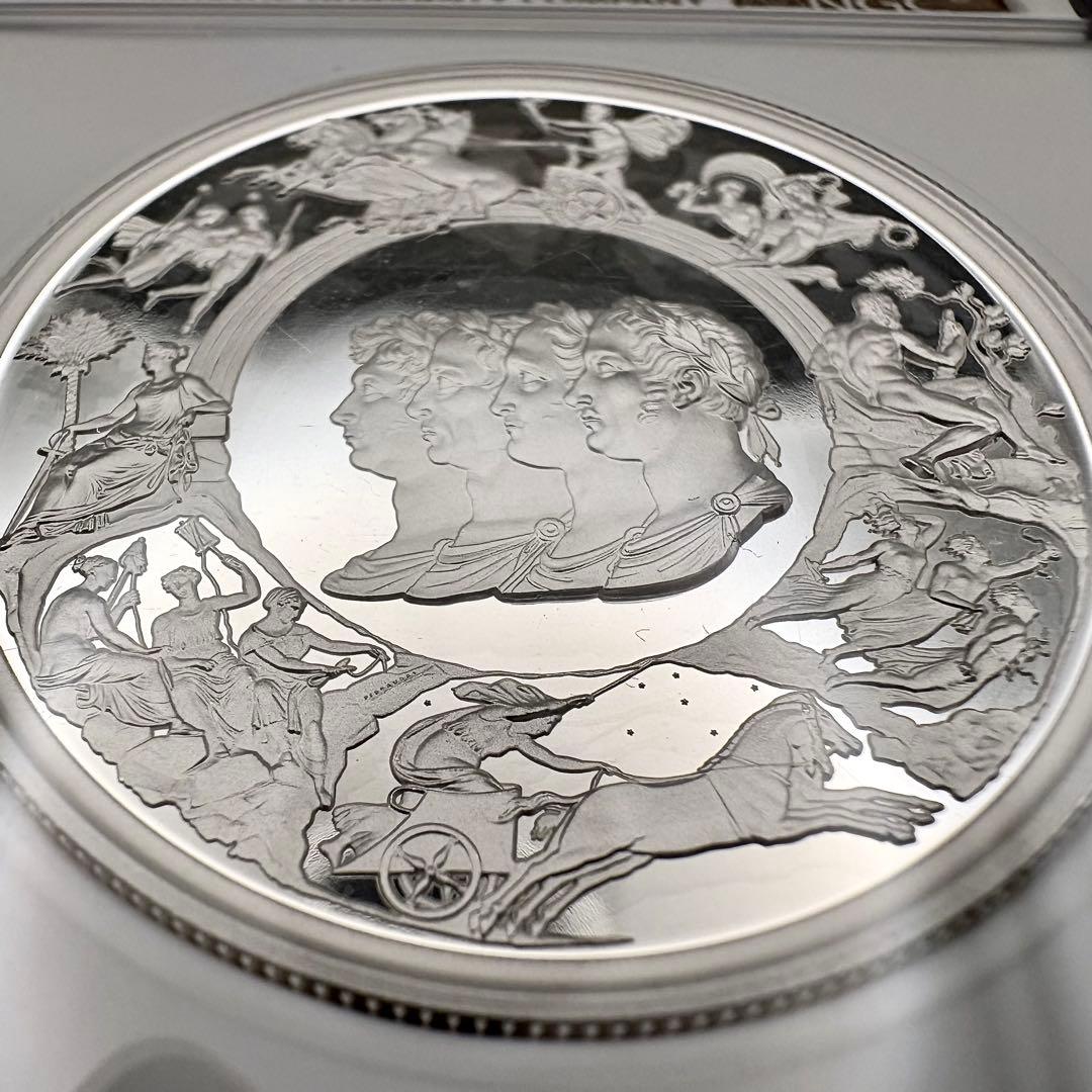 2024 イギリス 偉大な彫刻家 ワーテルロー 5ポンド 銀貨 PF69 UC