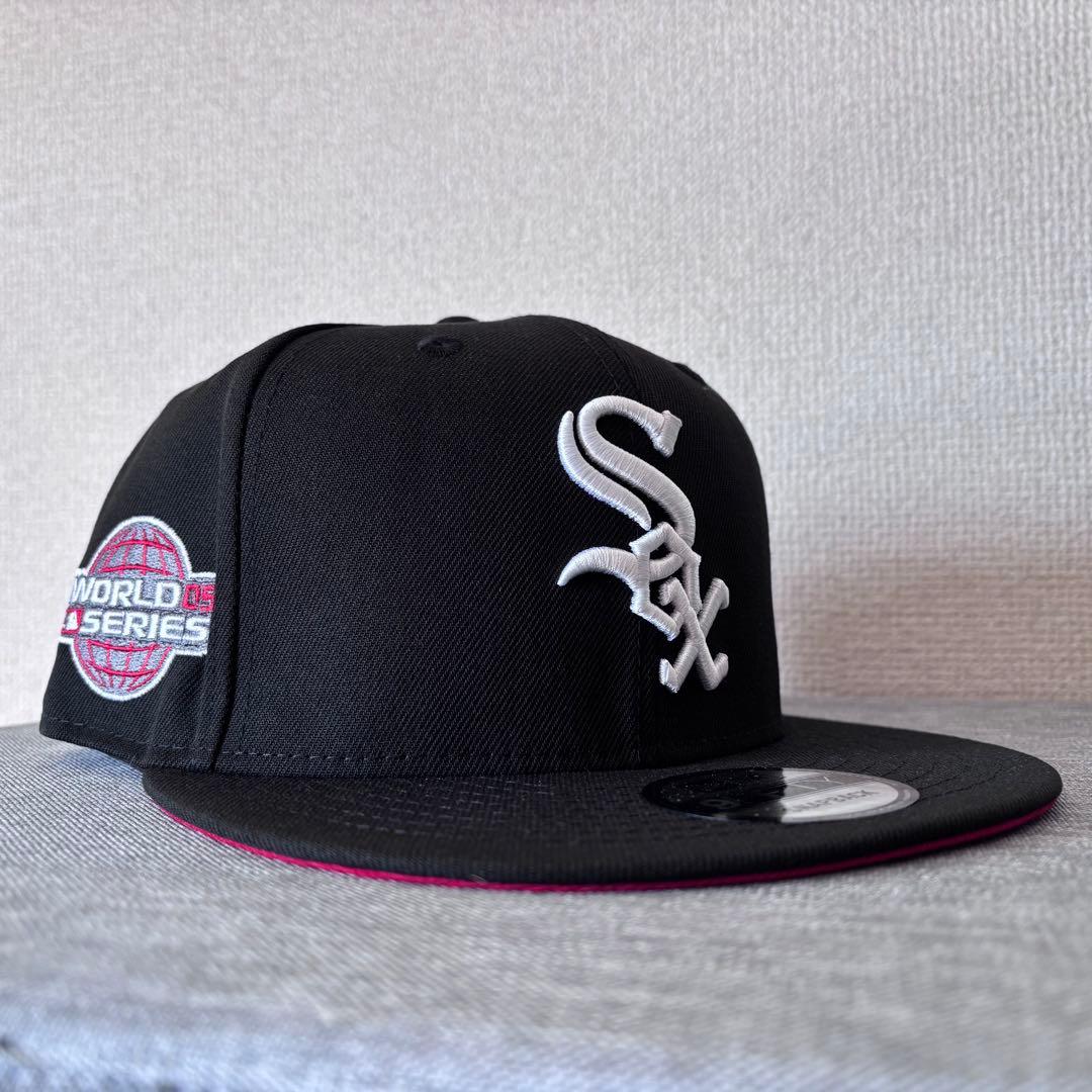 【海外限定】ニューエラ シカゴホワイトソックス 9FIFTY ブラック&レッド