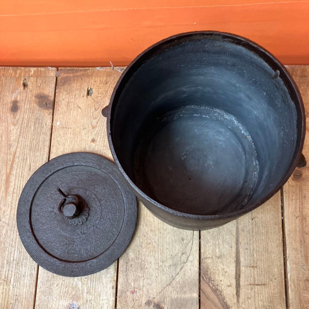 D-5 茶道具 茶道 釜 雲龍釜 釣釜 風炉釜 菊地政光 伝統工芸士 鉄器 鋳物