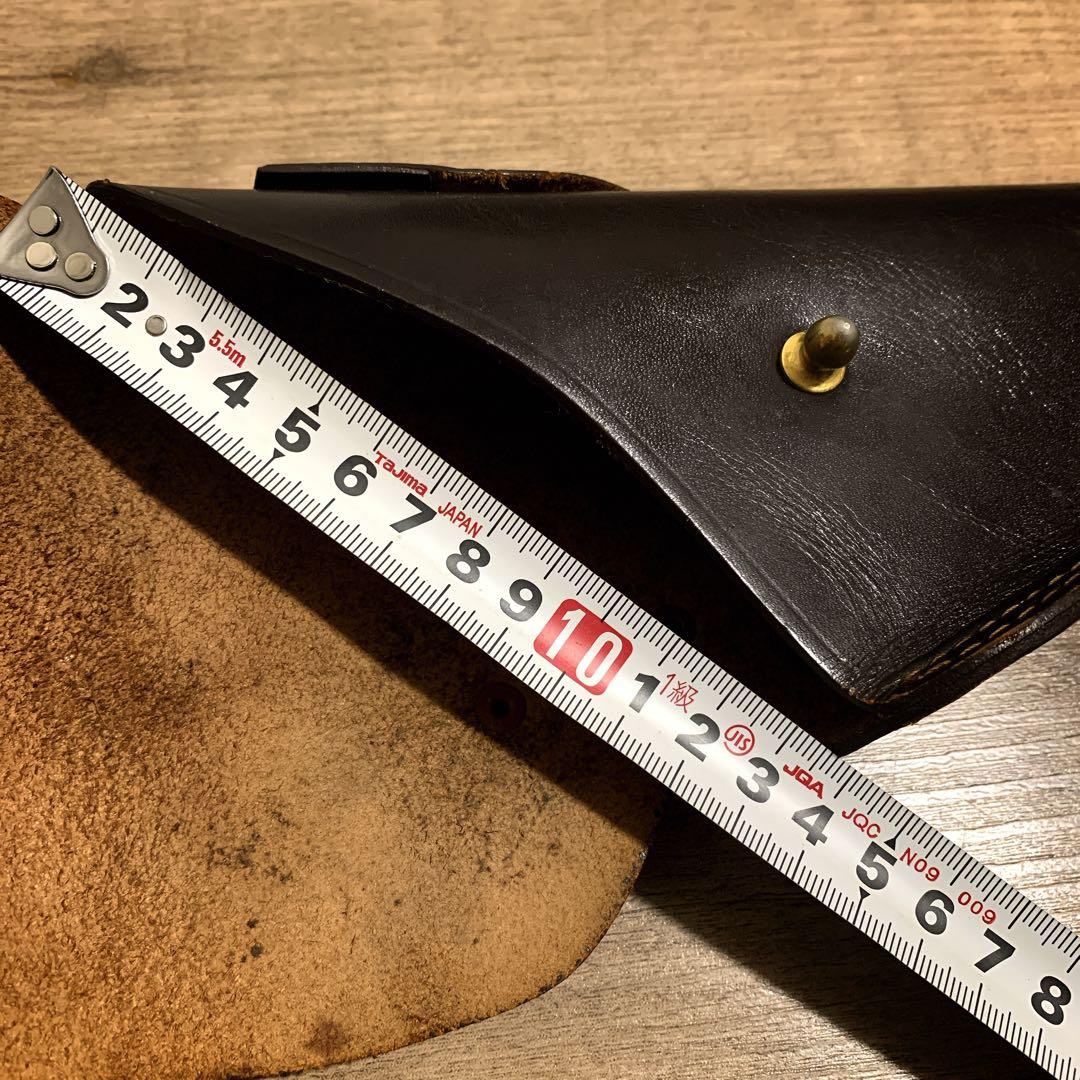 1980年代　国際産業　コクサイ　米軍 US刻印　本革　レザーホルスター　茶