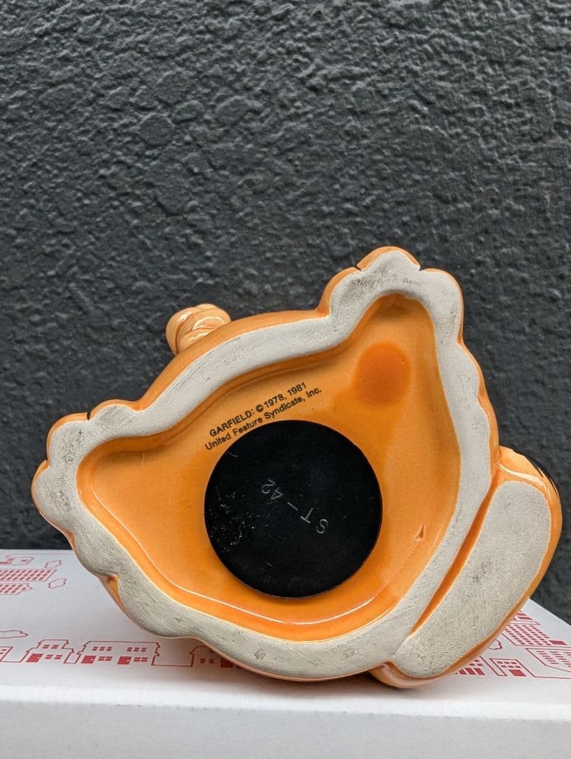 【お願いガーフィー陶器ヴィンテージ 貯金箱 】1998 新古超美品＋♥オマケ付き