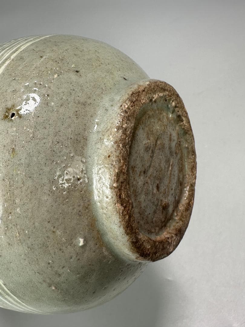 韓国美術　李朝時代　李朝　白象嵌花卉文　粉引　徳利　時代　古物　朝鮮古陶磁