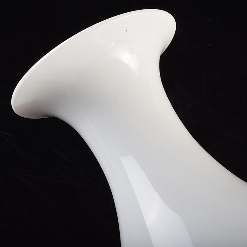 中国　余海犮作　景徳鎮製款　粉彩　漢詩花鳥文　玉壺春瓶　証明書付　MR9302B