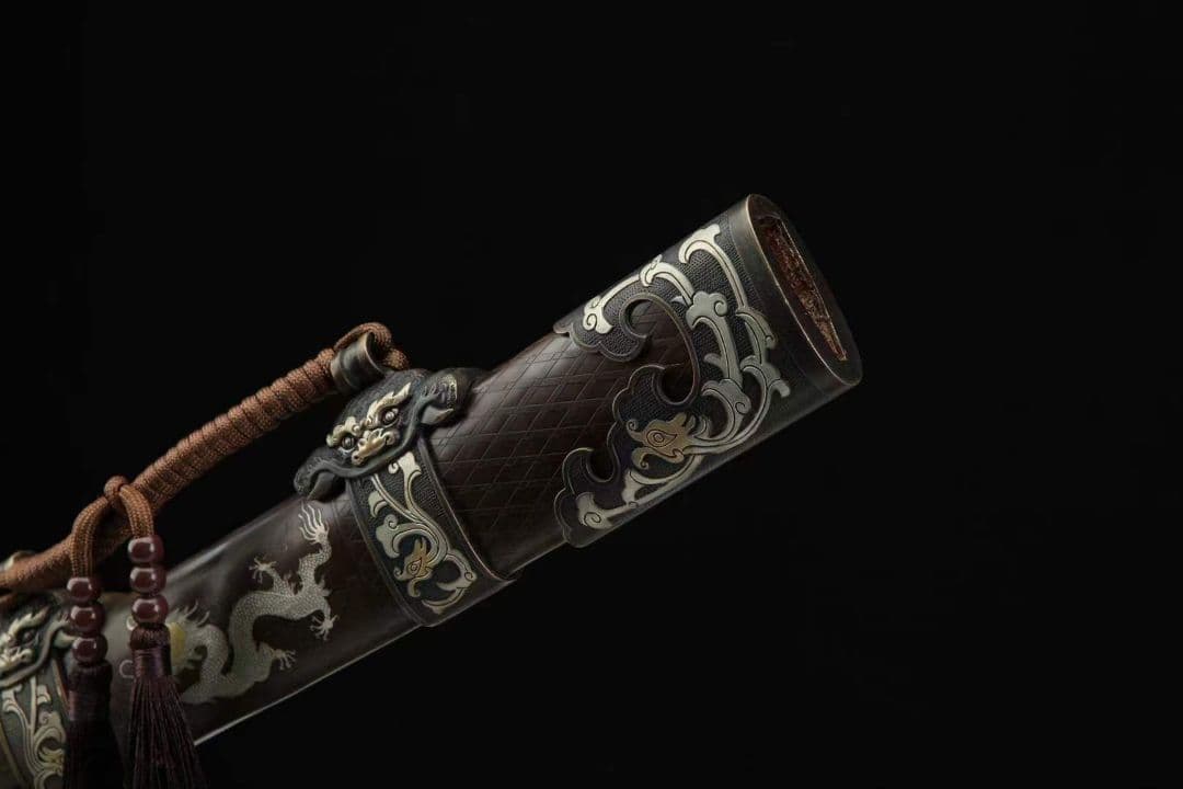 三色銅青龍宝刀（三色銅黄銅鞘金）古兵器 武具　刀装具　日本刀　模造刀   居合刀