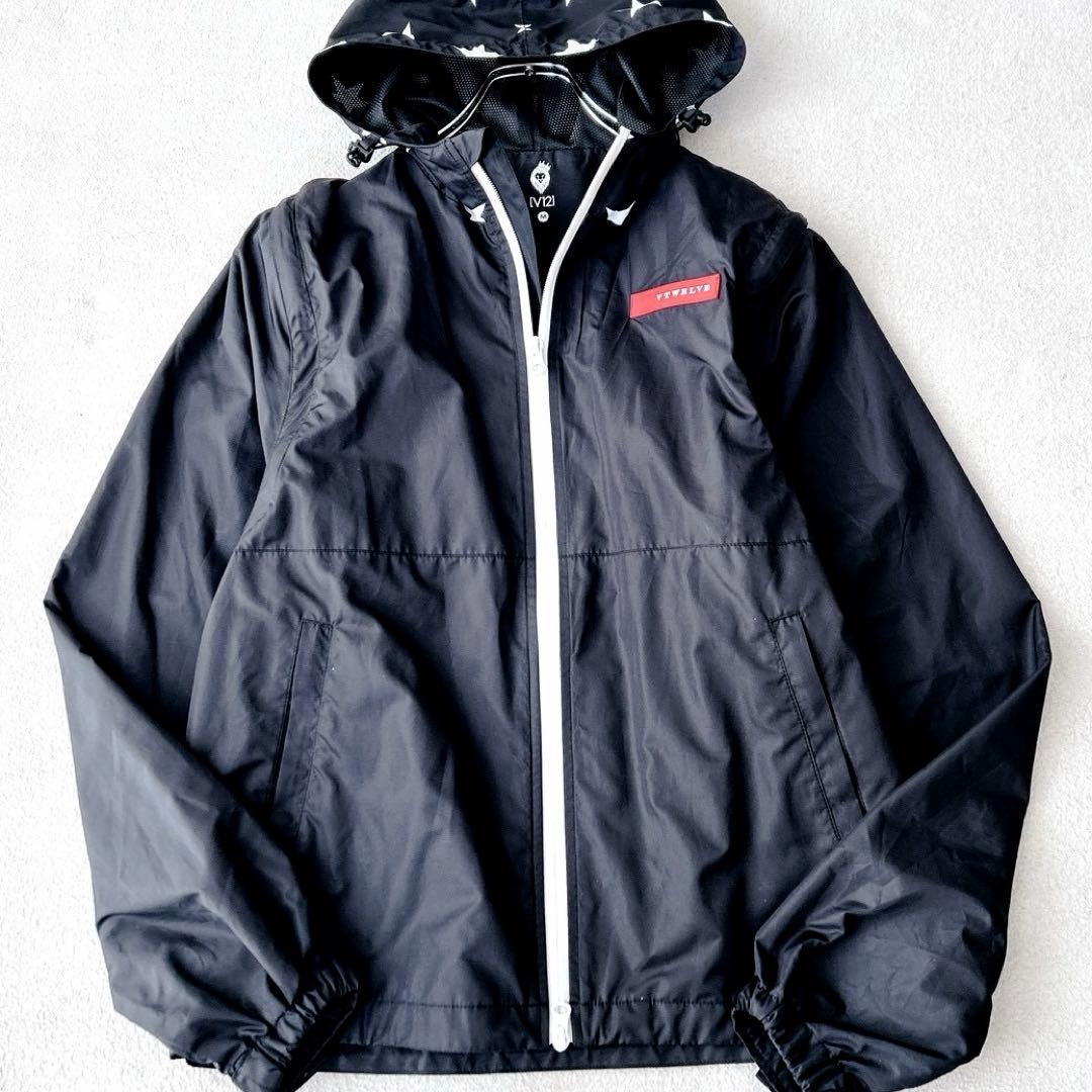 V12 ゴルフ ナイロン ジャケット ジャンパー ブルゾン パーカー 星柄