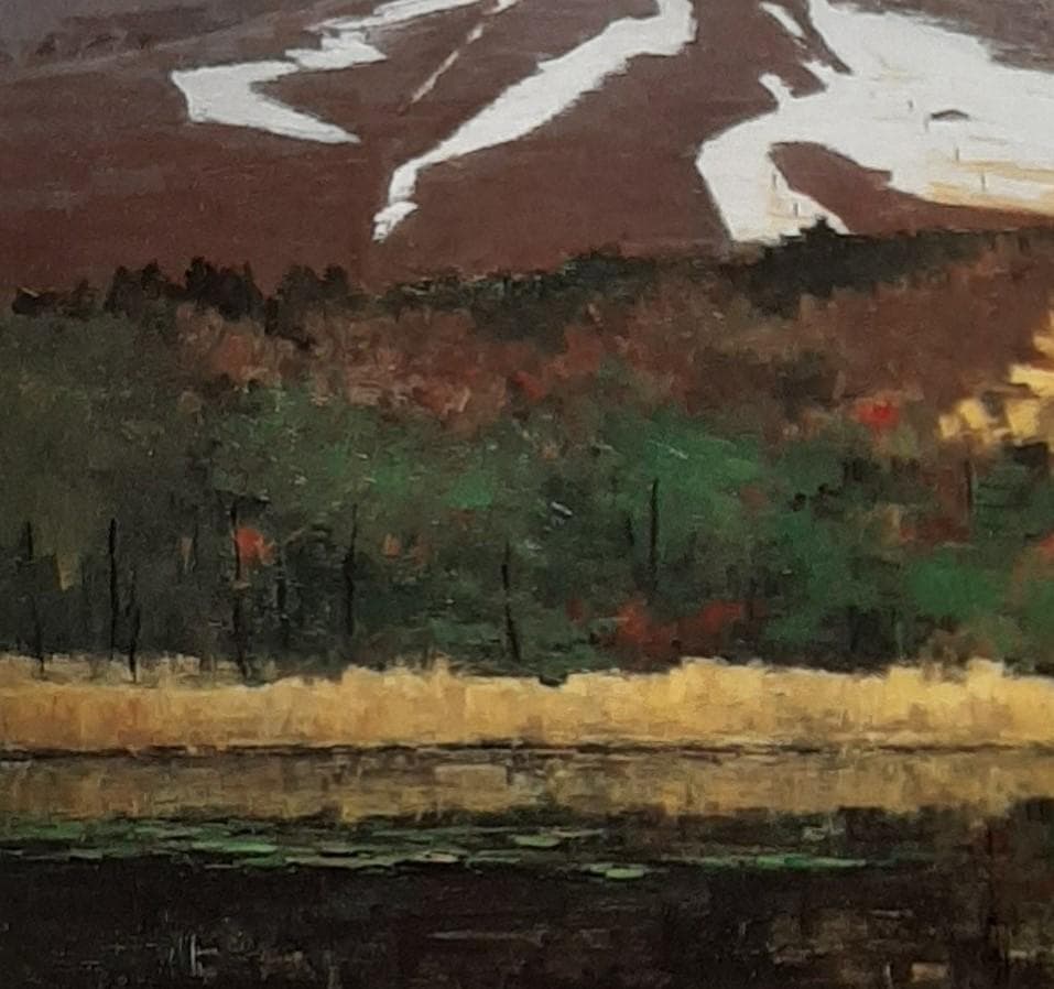 岡宏、「妙高初冠雪」、希少画集の額装画、四季、風景、人気作品