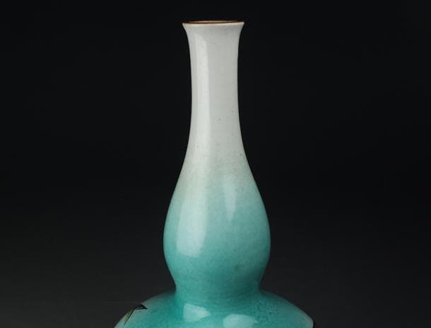 高さ31㎝の大作 芸術院会員　文化勲章受賞 二代浅蔵五十吉 鳥図花瓶　M60