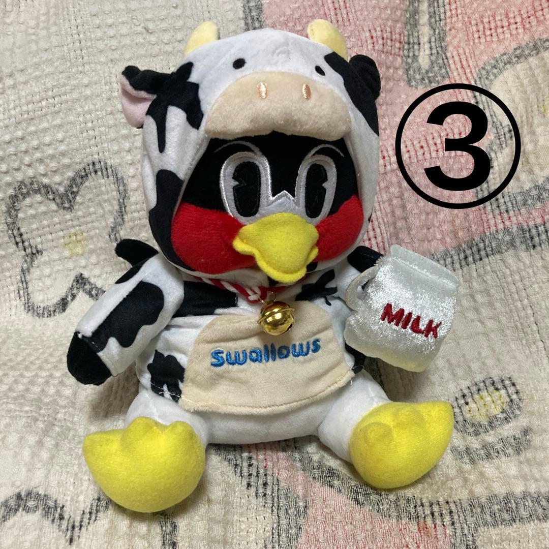 ヤクルトスワローズ　つば九郎　お座りつば九郎　4コセット　中古品