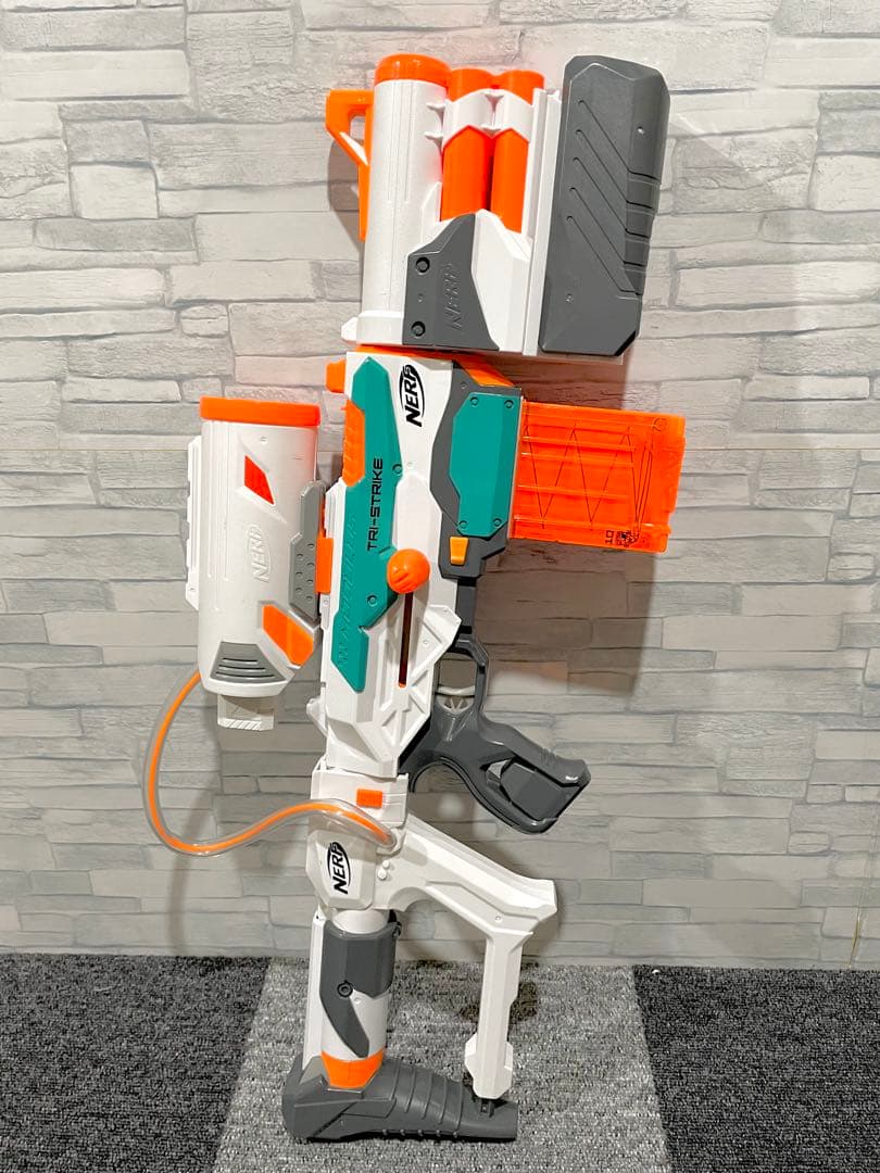 ナーフ 電動とコッキングの2台セットです‼︎ 通常弾、メガ弾、ロケット弾発射可能‼︎