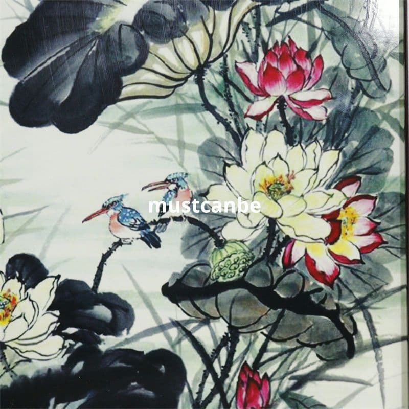 水墨画家と万事興 陶板画 リビング 玄関 茶室 書斎 装飾品 工芸品 置物